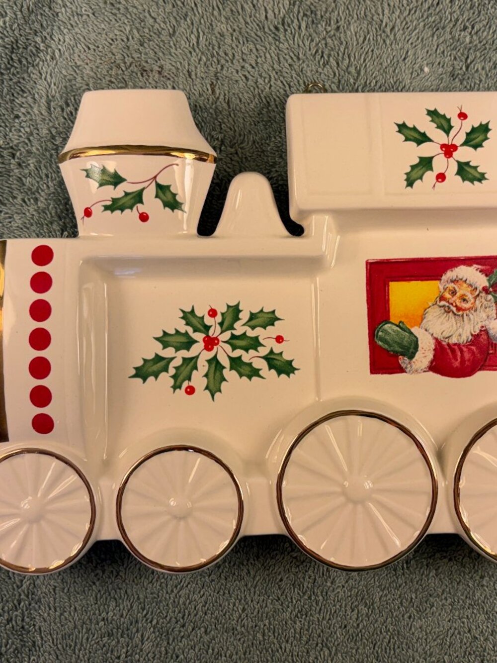Lenox Santa's Holiday Toy Shop Train Spoon Rest & Wall Plaque NIB